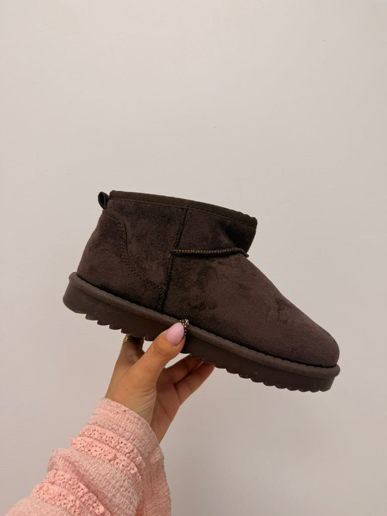 bottines fourrées marron
