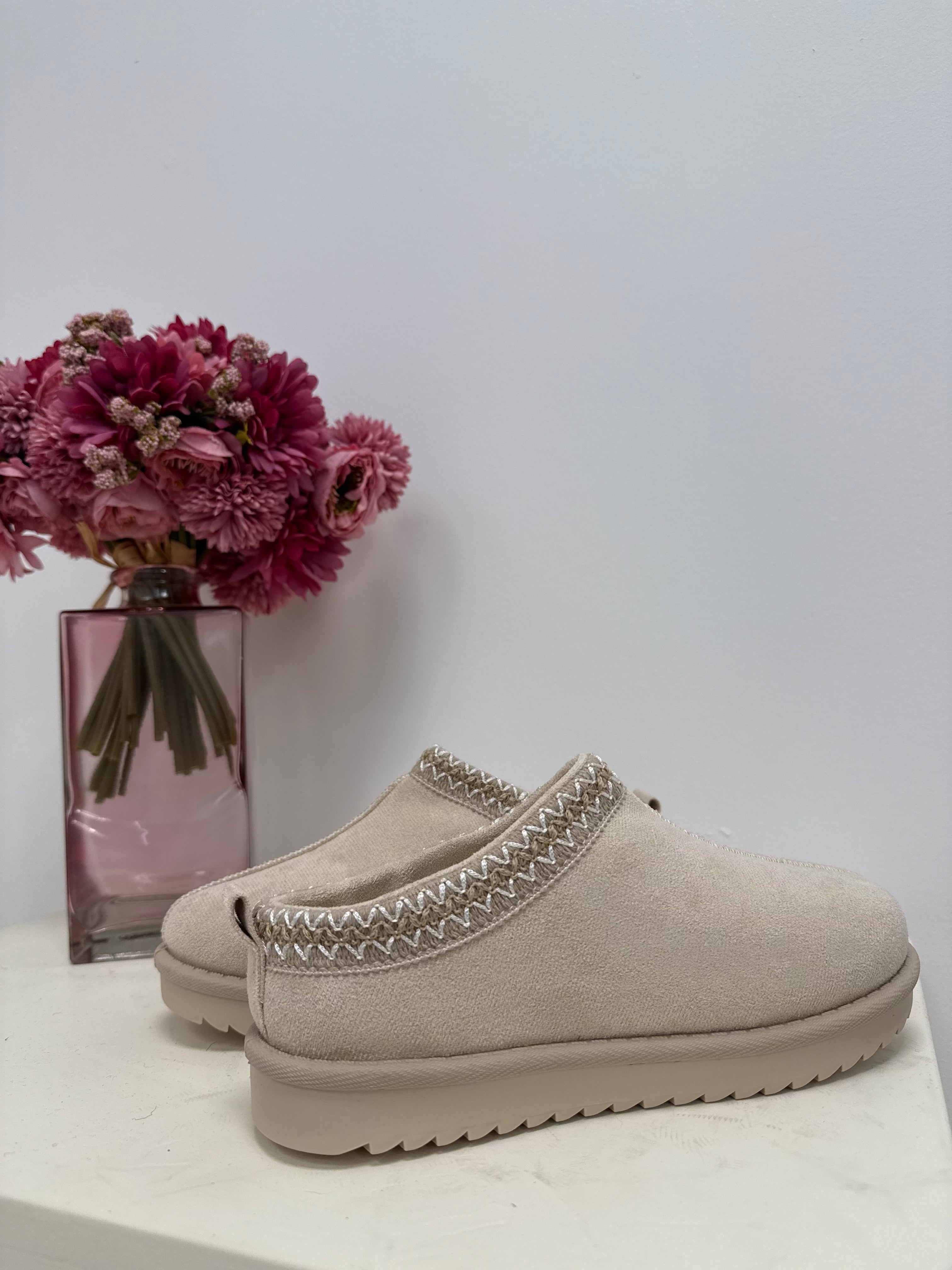 chaussures mules basse beige dsclothes