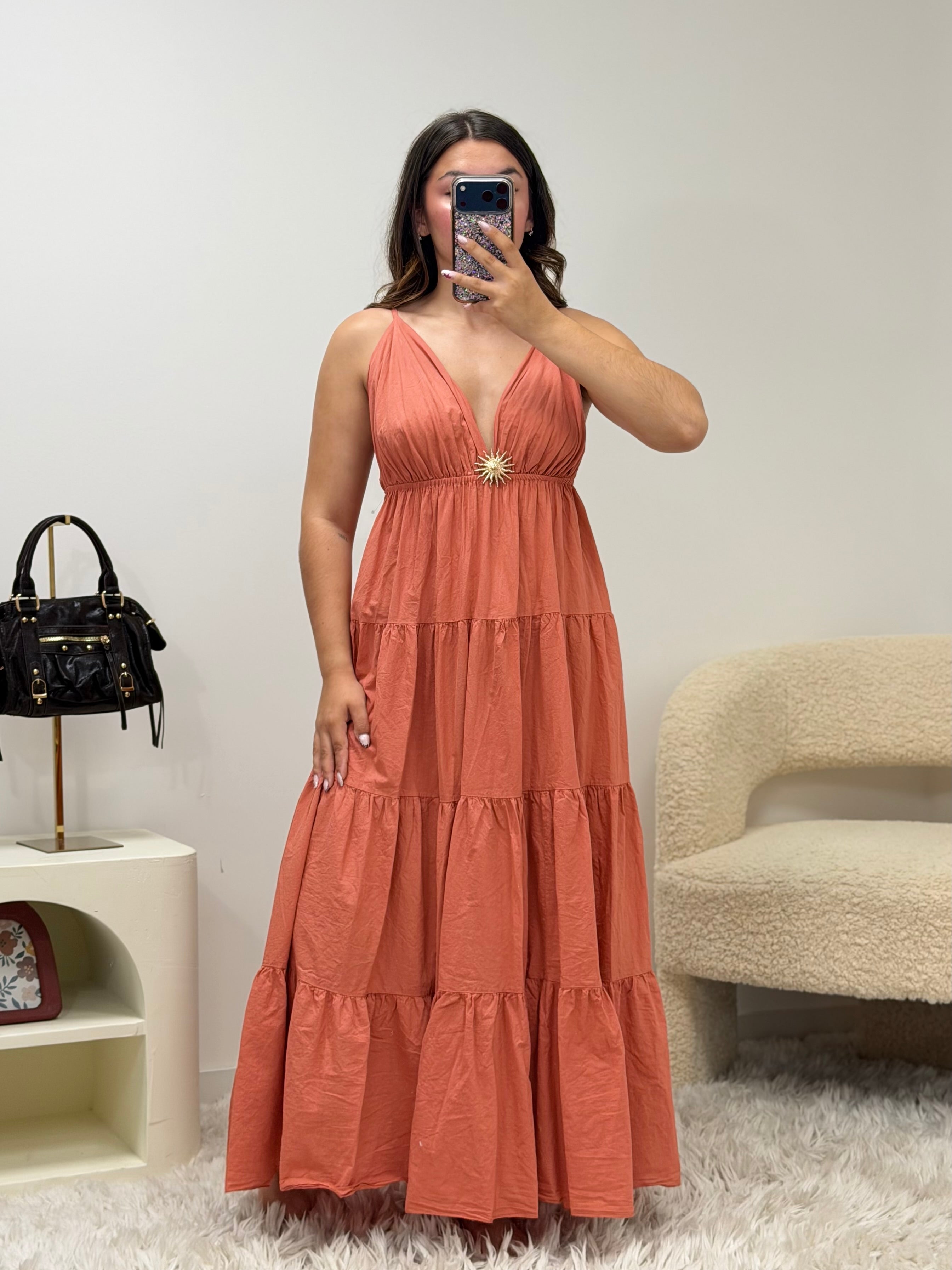 Robe longue SOLÉA terracota dsclothes