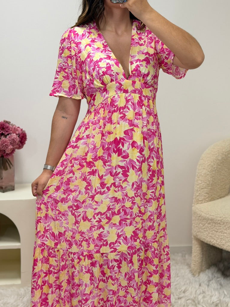 Robe longue Maëliss 75% viscose 25% polyamide tailles S M L – Ds'Clothes