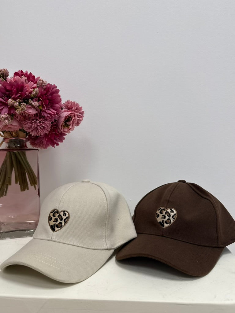 accessoires casquettes coeur léo marron dsclothes