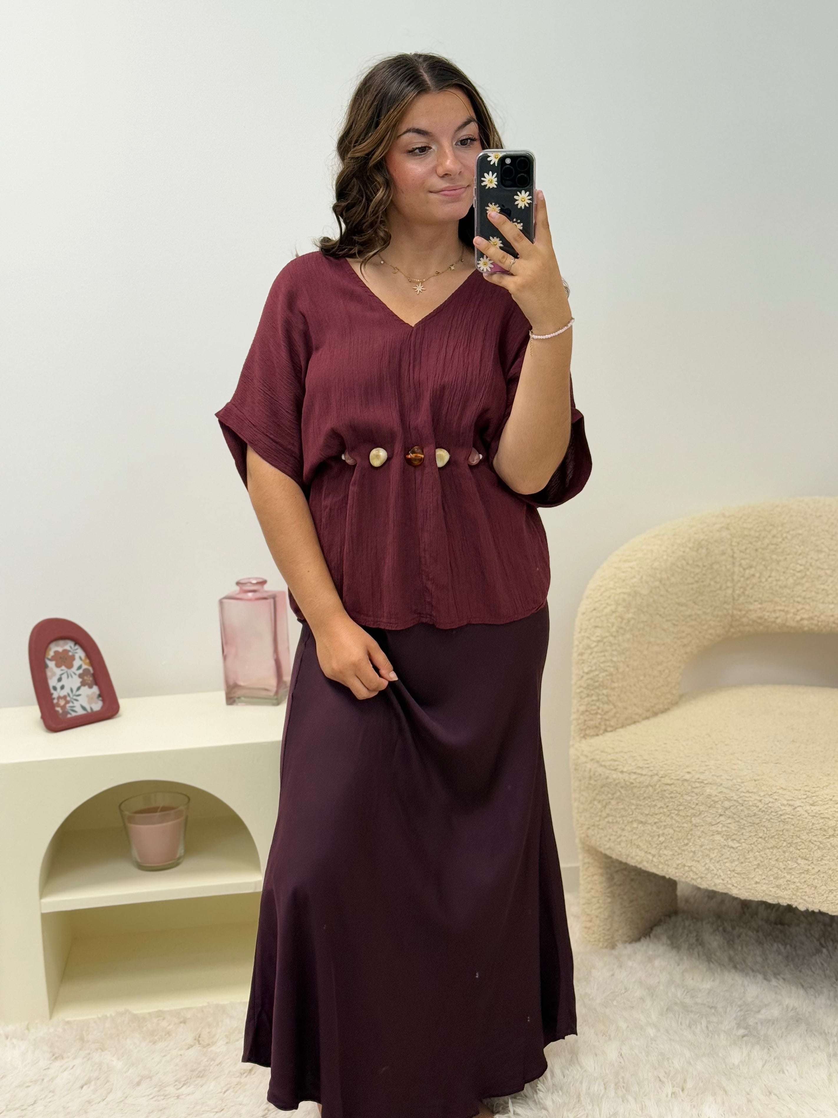 jupe en satin ENHA (plusieurs coloris disponible)