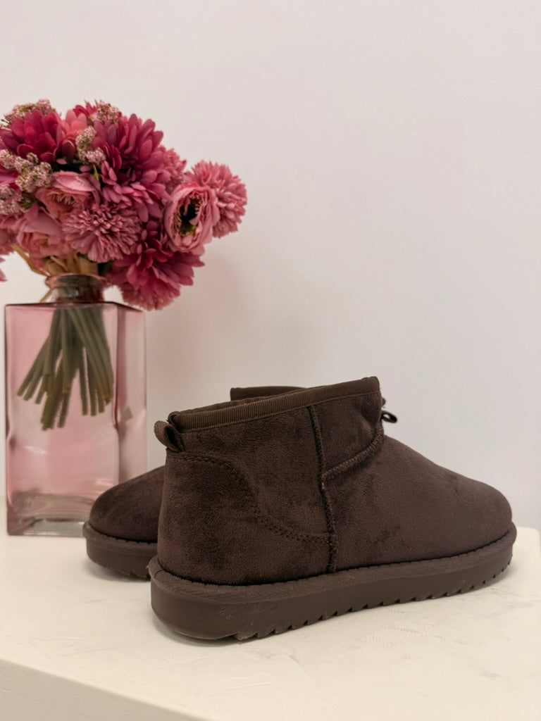 bottines fourrées marron