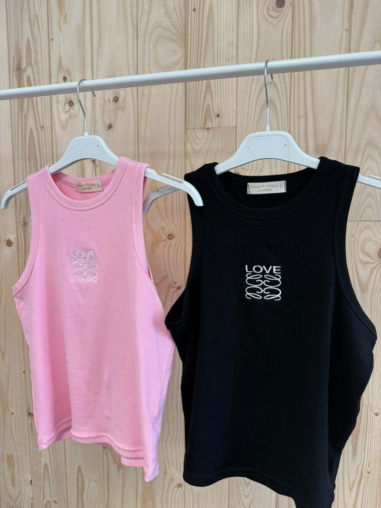 haut débardeur "LOVE" rose dsclothes