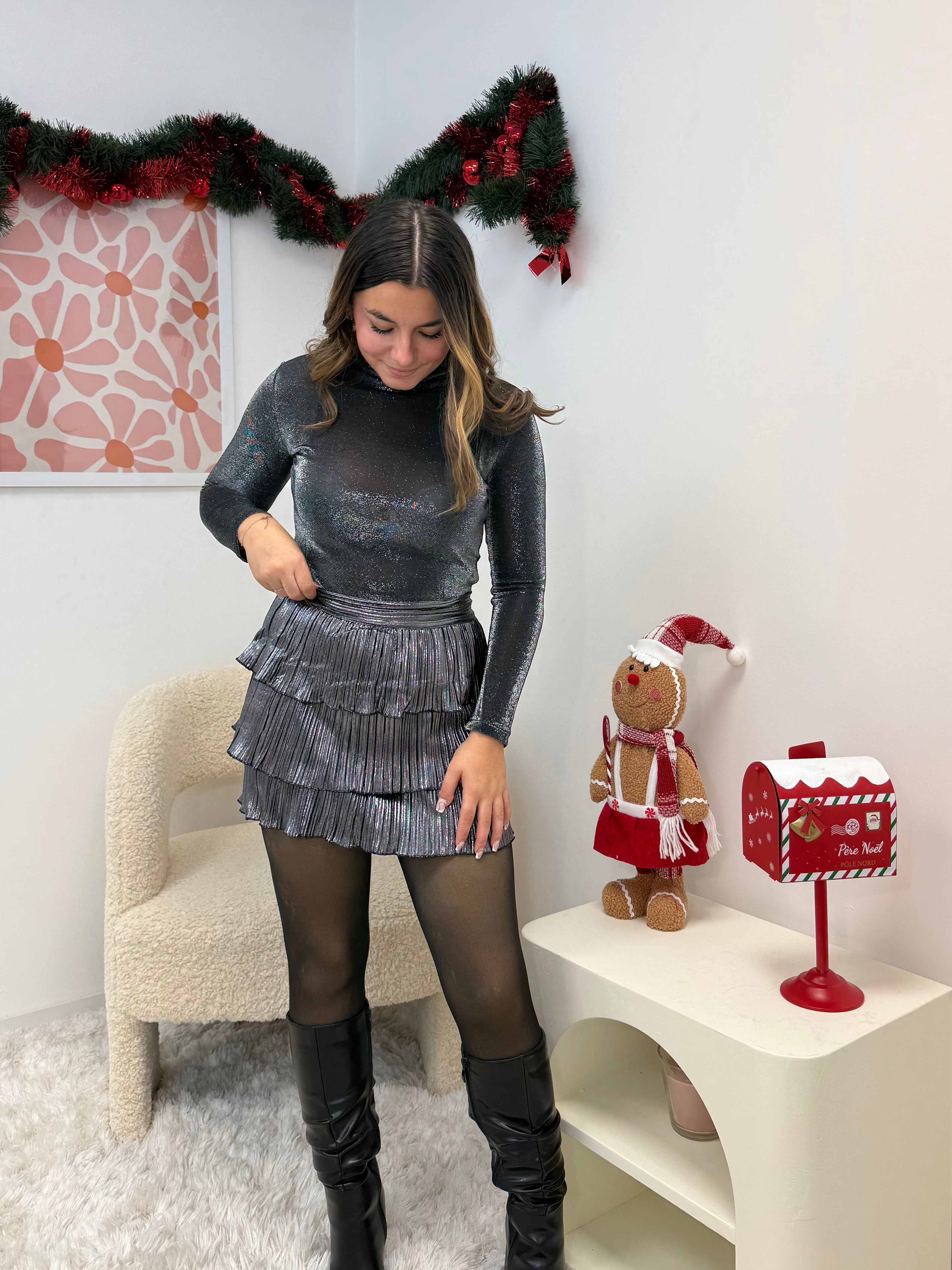 top Top LÉANE argenté dsclothes