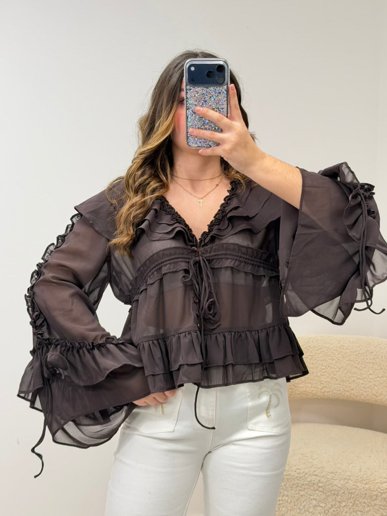 blouse Blouse Estelle marron dsclothes