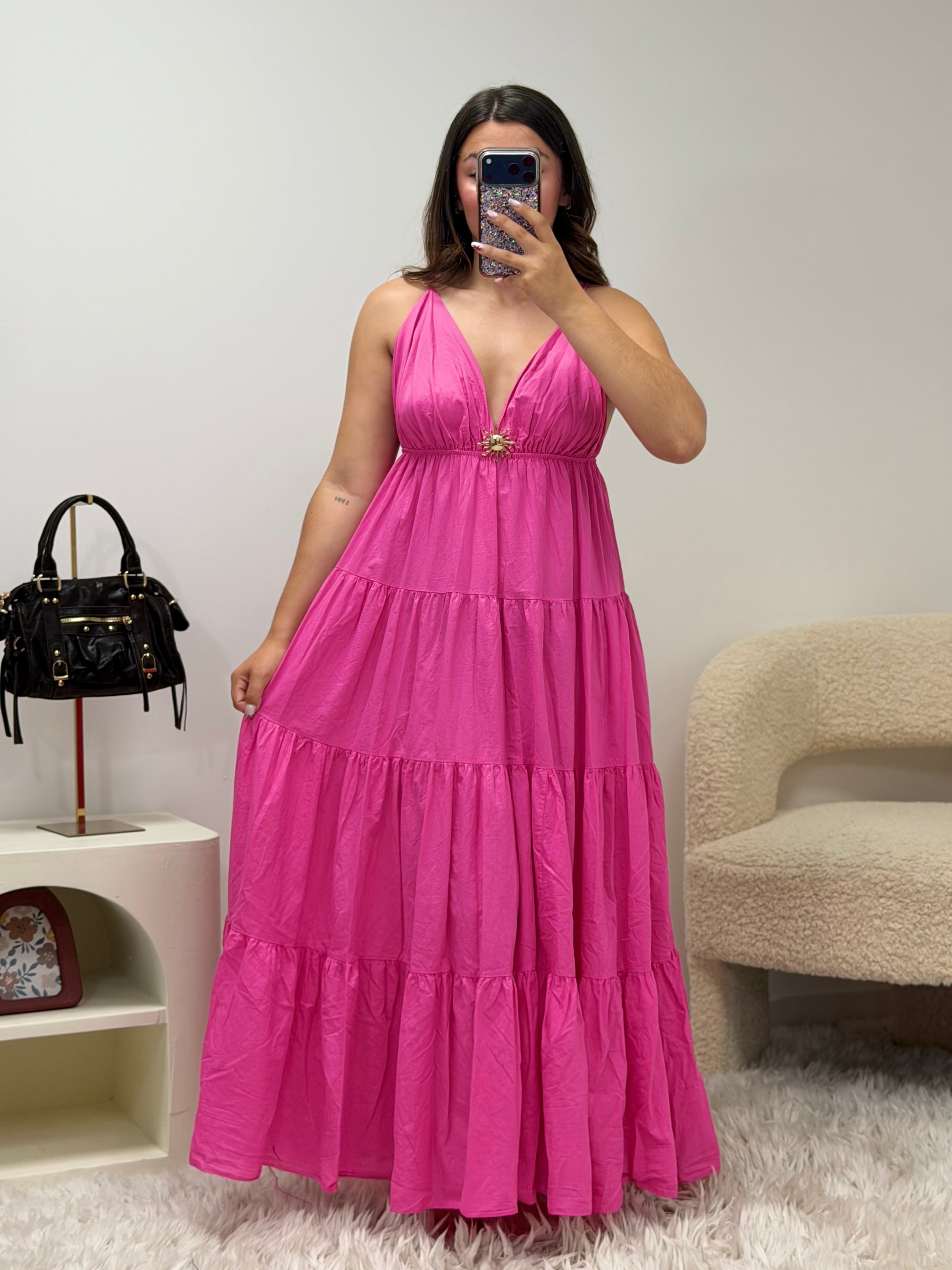Robe longue SOLÉA fuchsia dsclothes