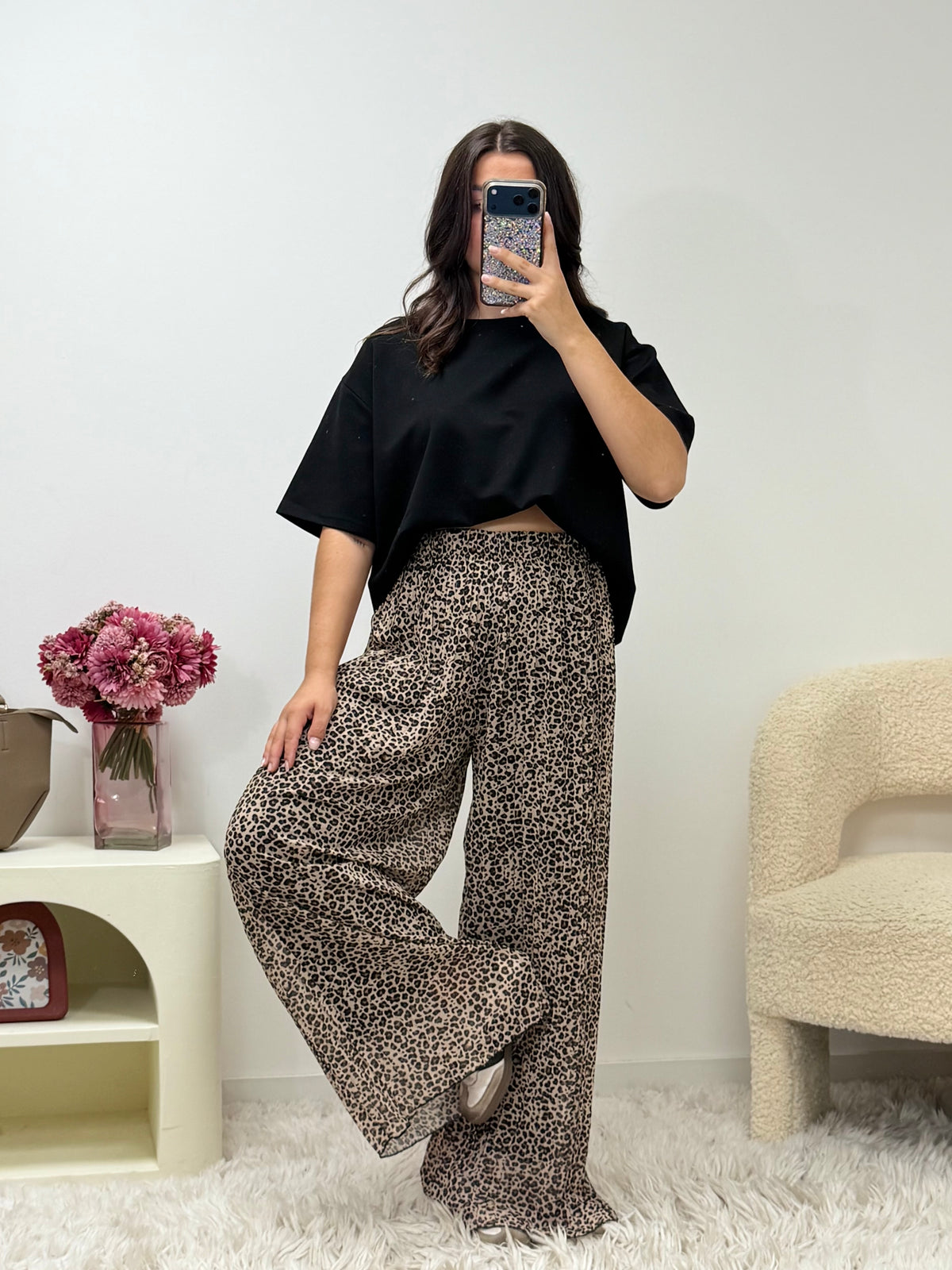 pantalon Pantalon MIRA Léopard gris dsclothes