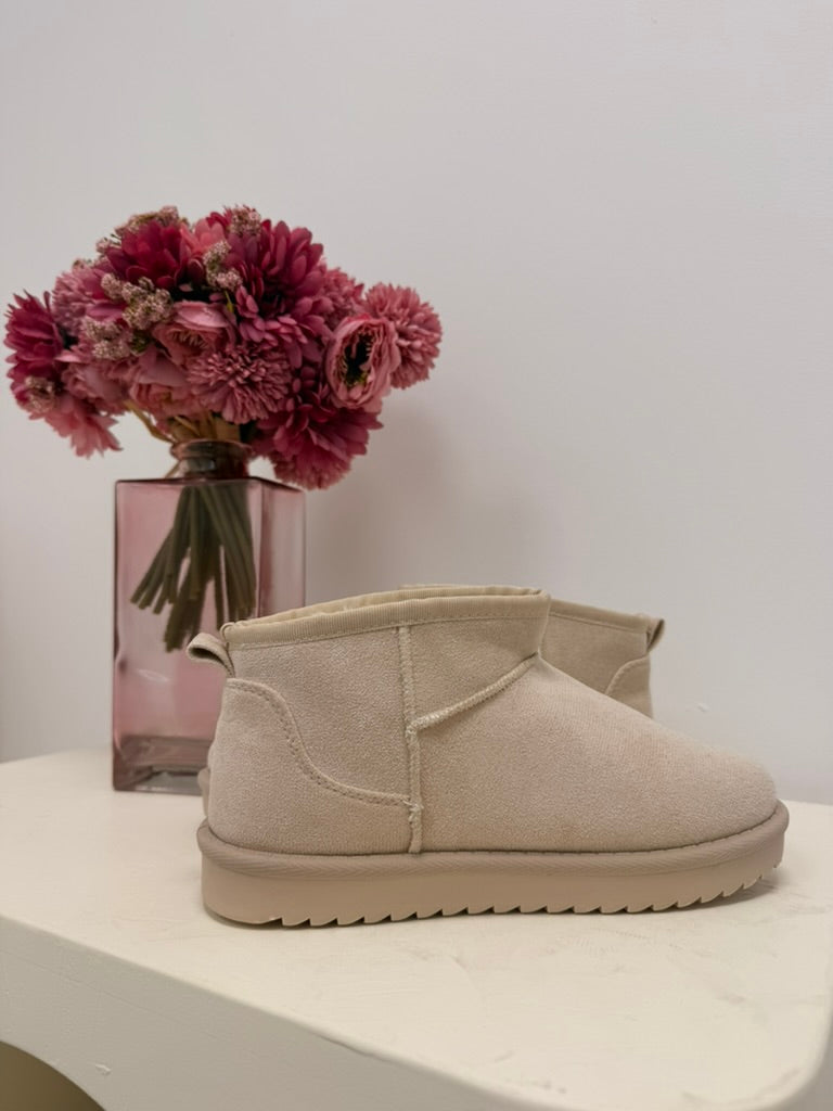 bottines fourrées beige