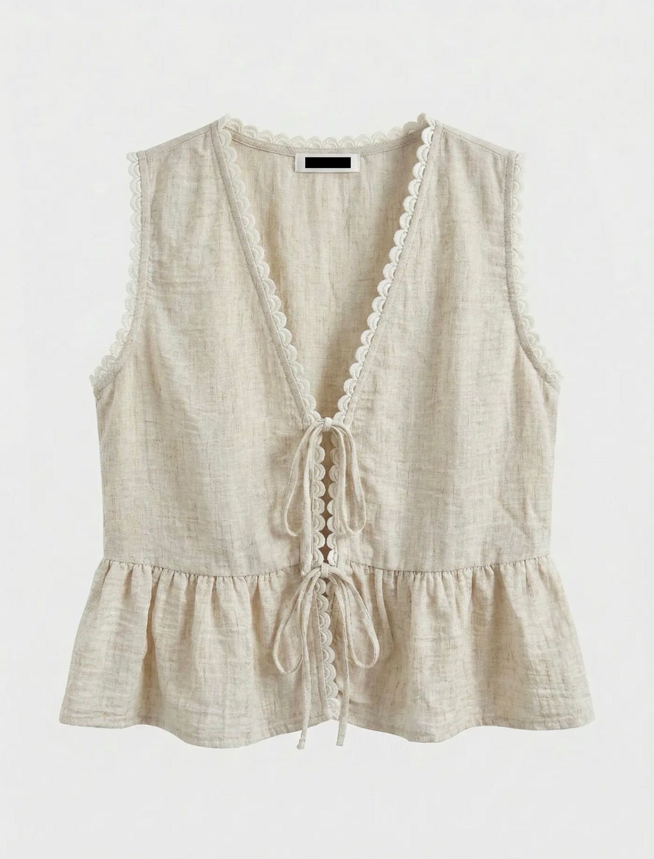 Blouse légère ALMA beige coton lin style estival – Ds'Clothes