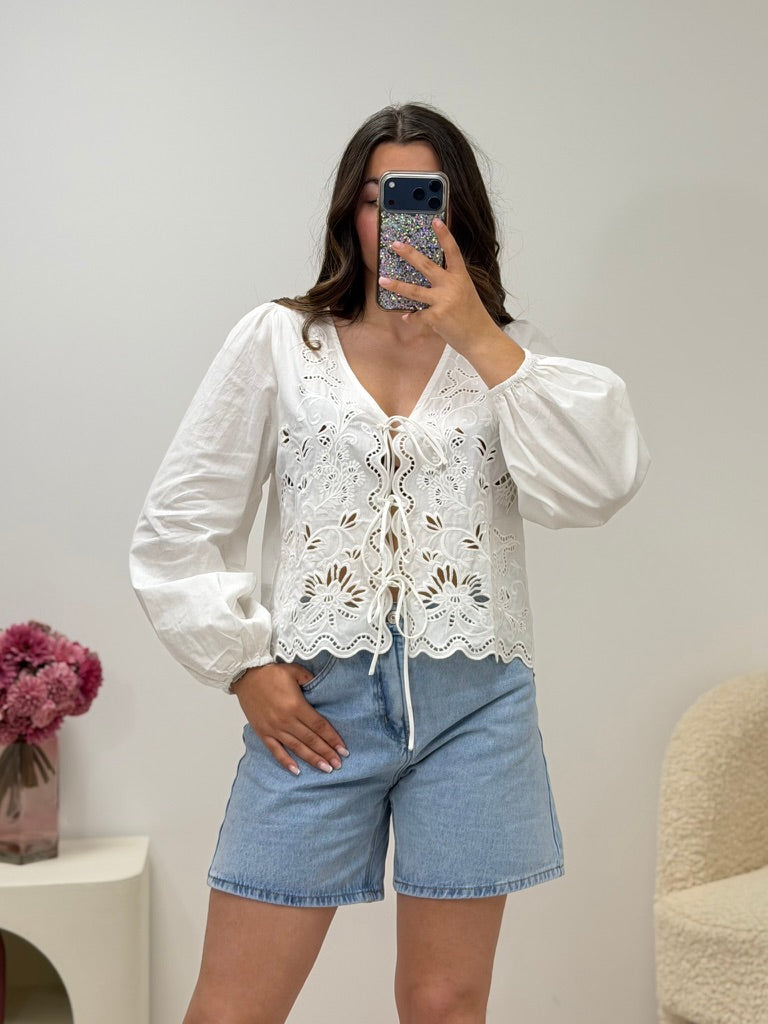 Blouse Athéna 100% coton taille S M L style méditerranéen – Nouvelle collection Ds'Clothes