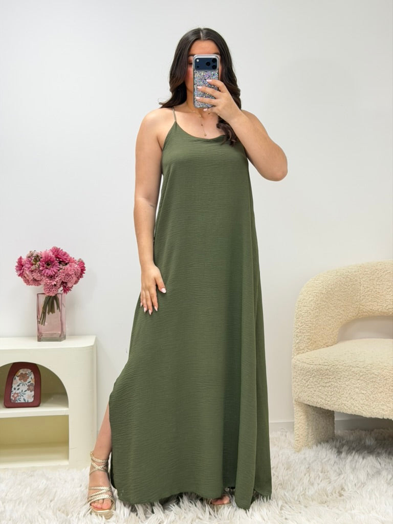 robe Robe LÉANE kaki dsclothes