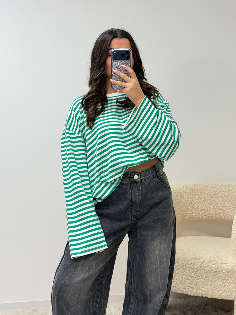 haut T-shirt TESSA vert/blanc dsclothes