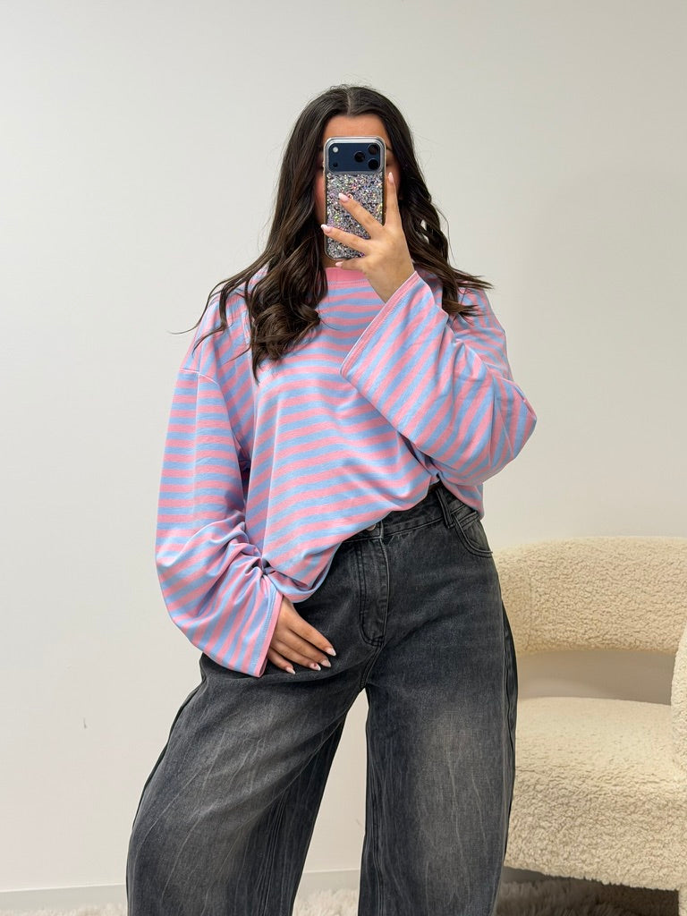 haut T-shirt TESSA bleu/rose dsclothes