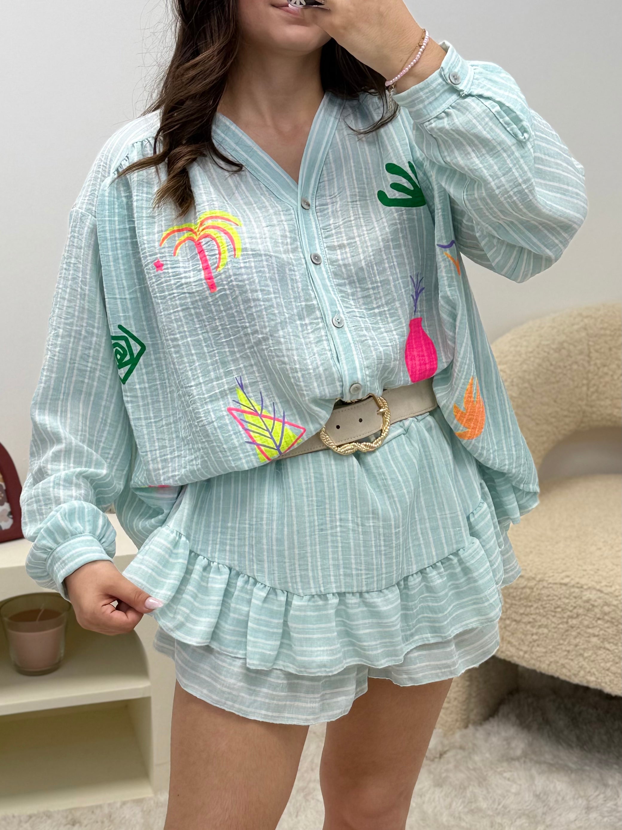 jupe-short BORA bleu