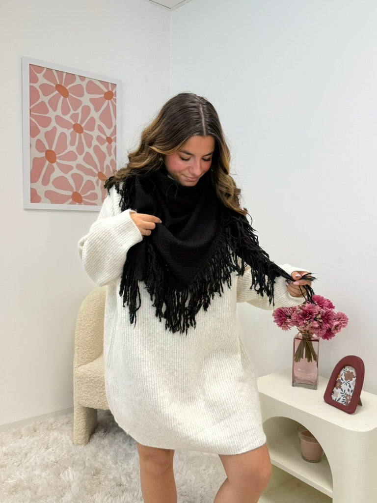 accessoires Écharpe en laine noir dsclothes