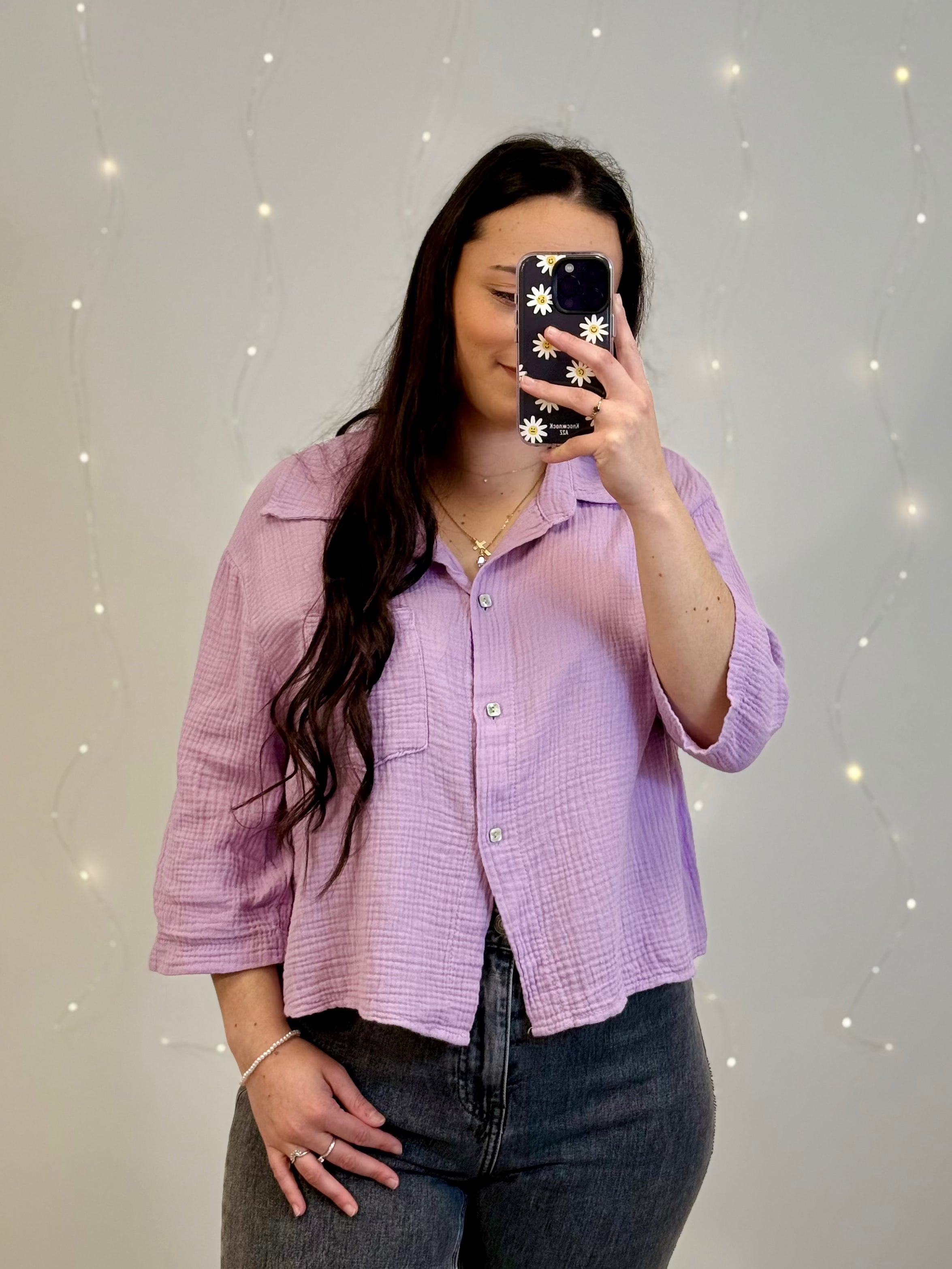 Chemise en gaz de coton VIVI lila dsclothes