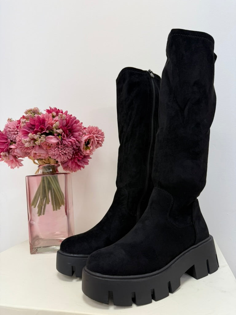 bottes hautes femme noir