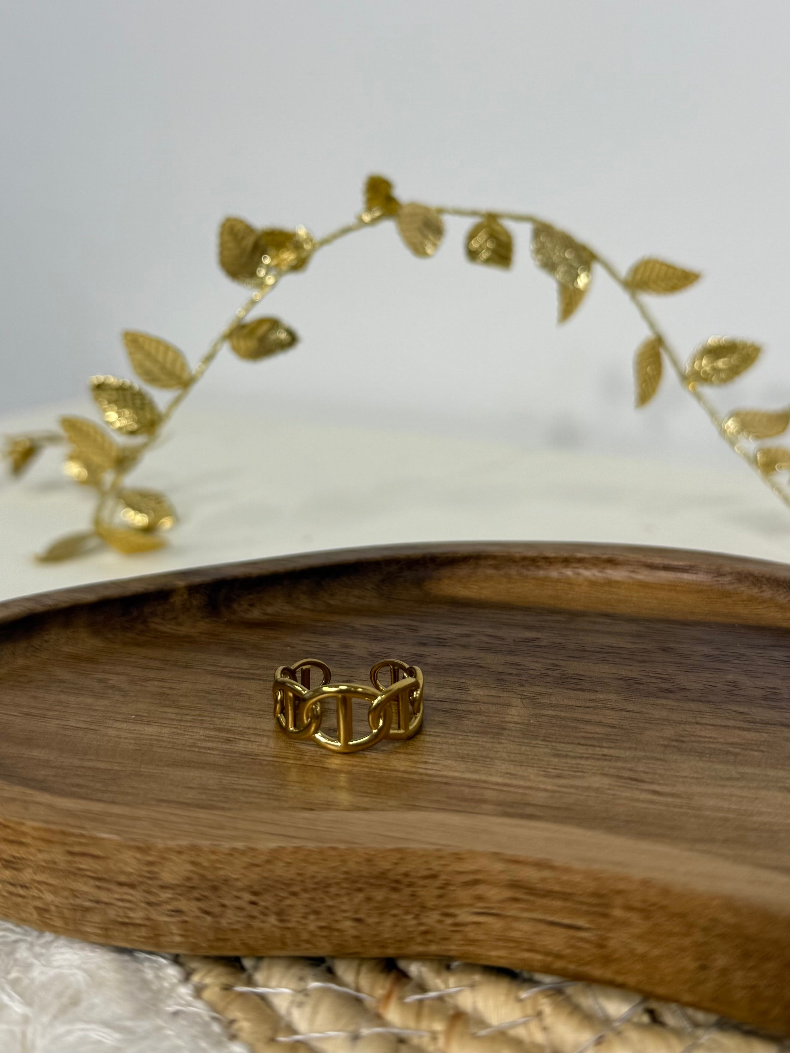 bague Bague Izac doré | Acier inoxydable dsclothes