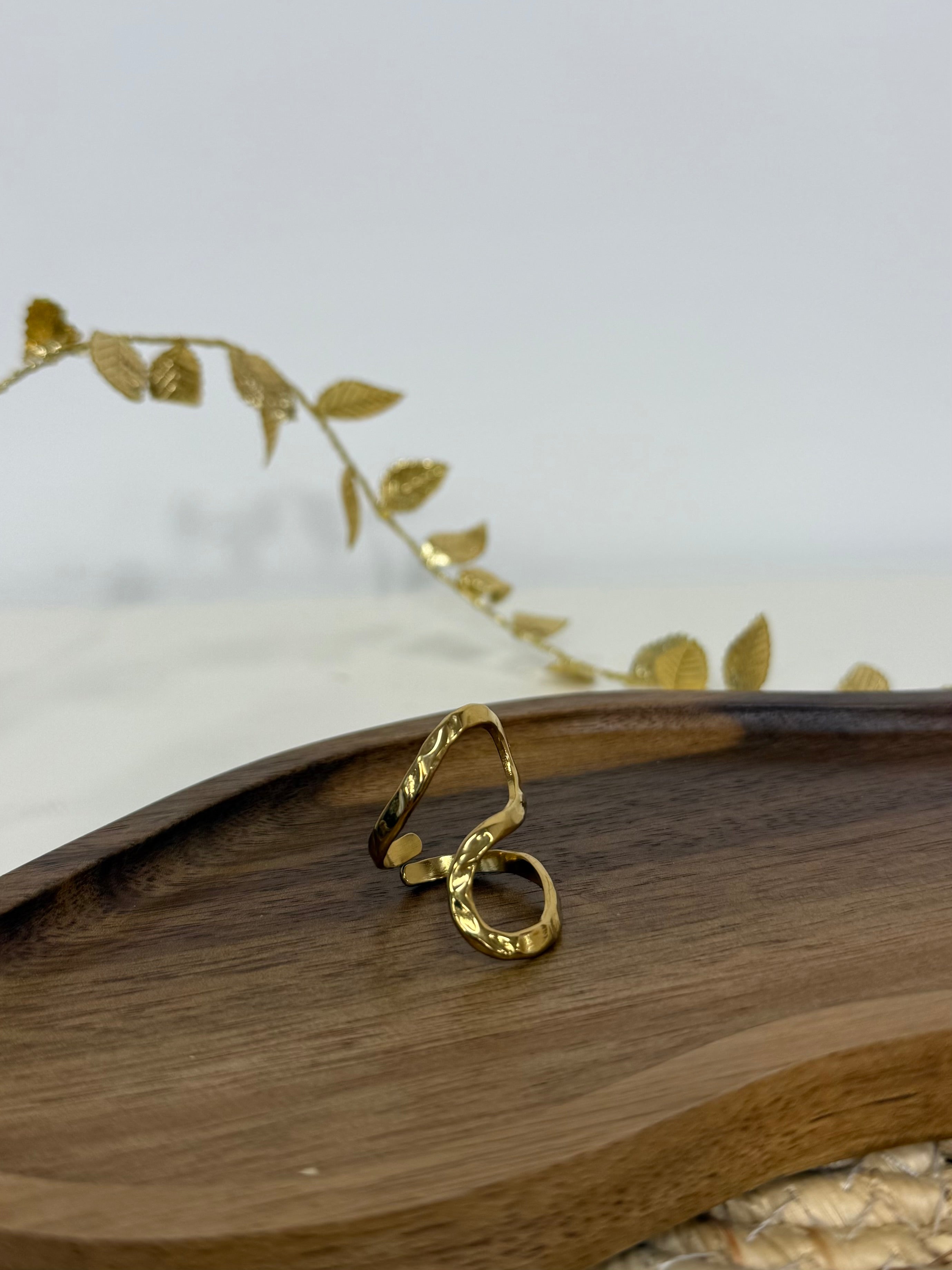 bague Bague Jessica doré | Acier inoxydable dsclothes