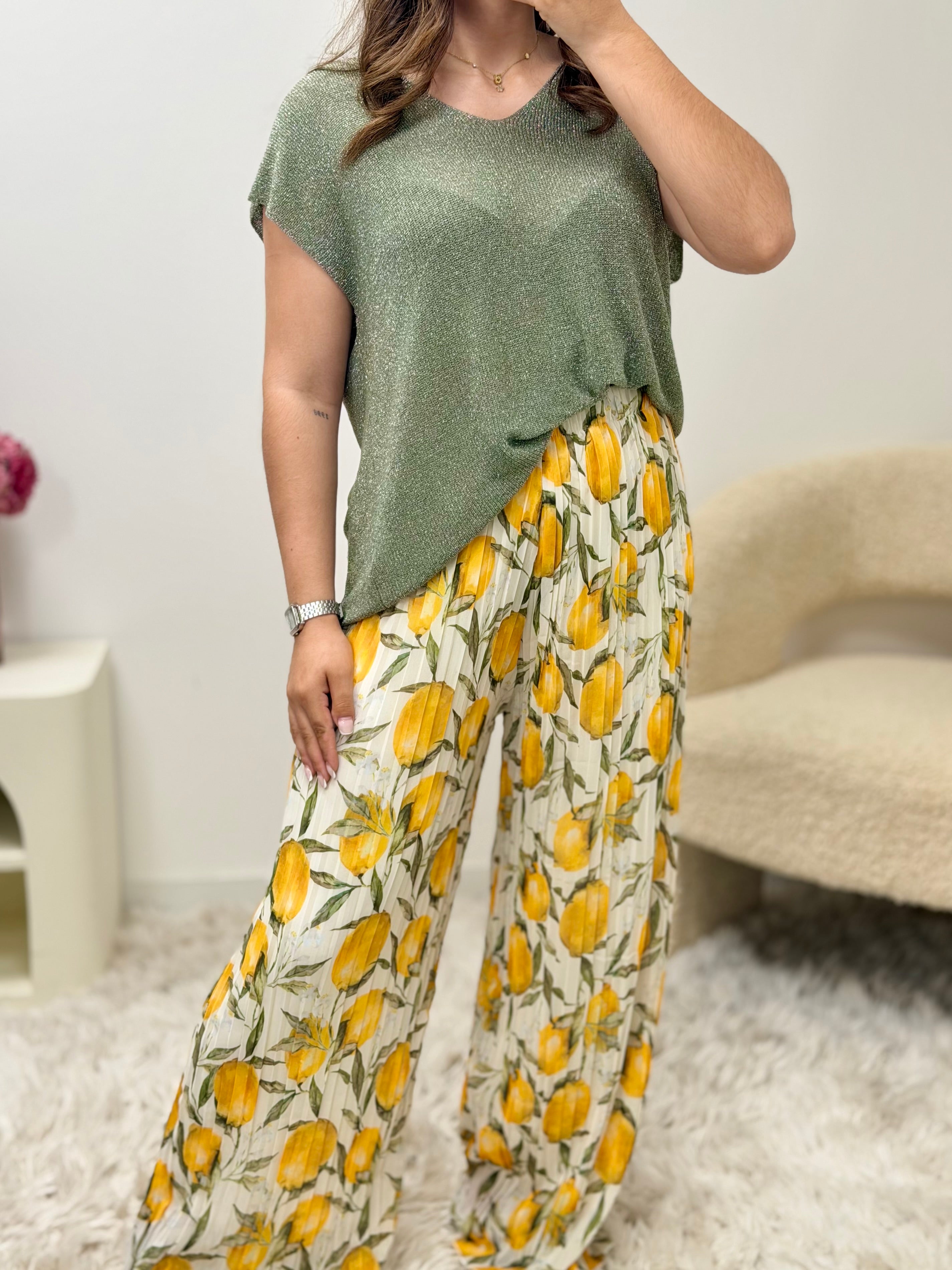 pantalon pantalon MIRA citron dsclothes