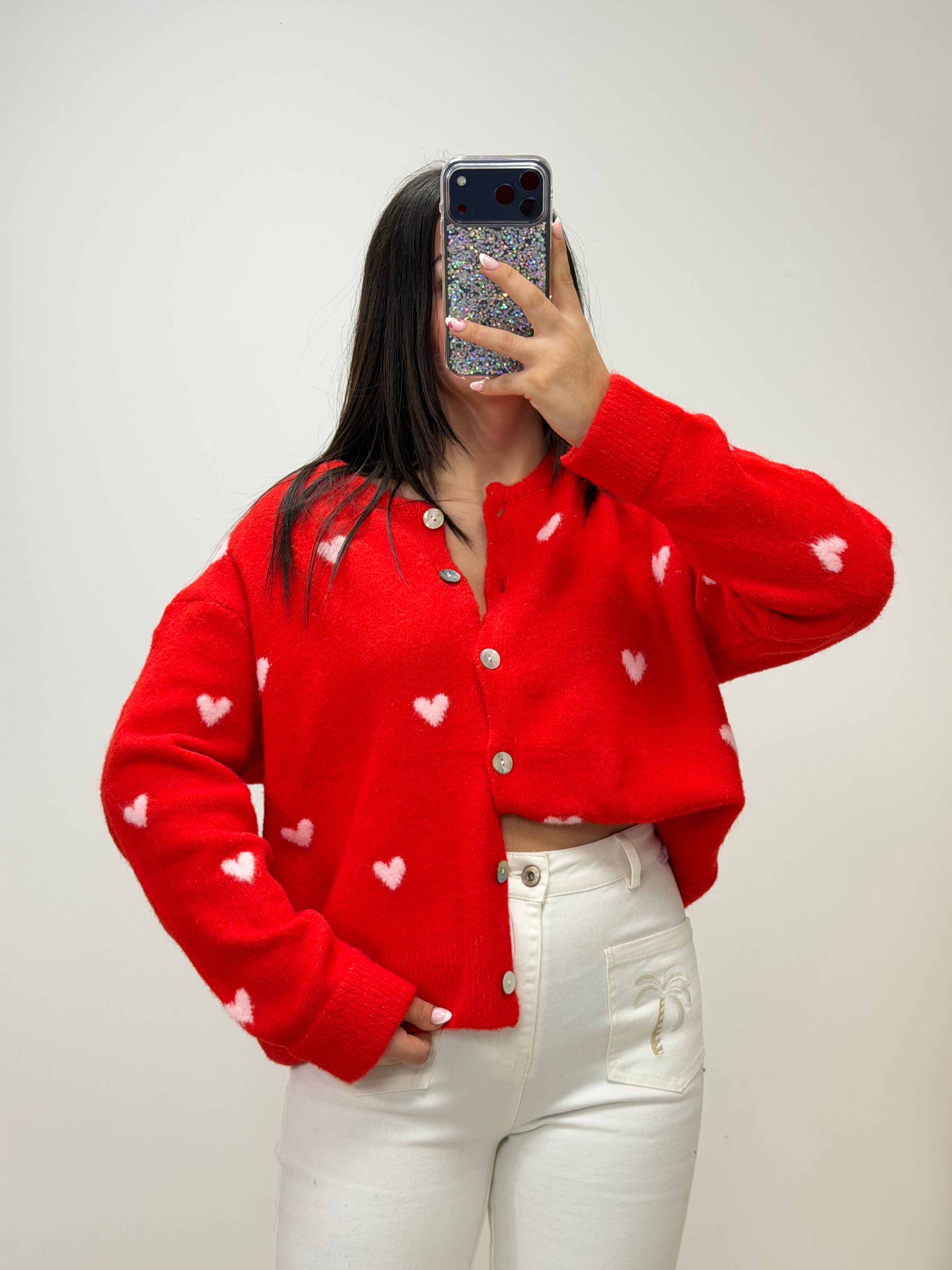 Pull gilet ALLIE rouge dsclothes