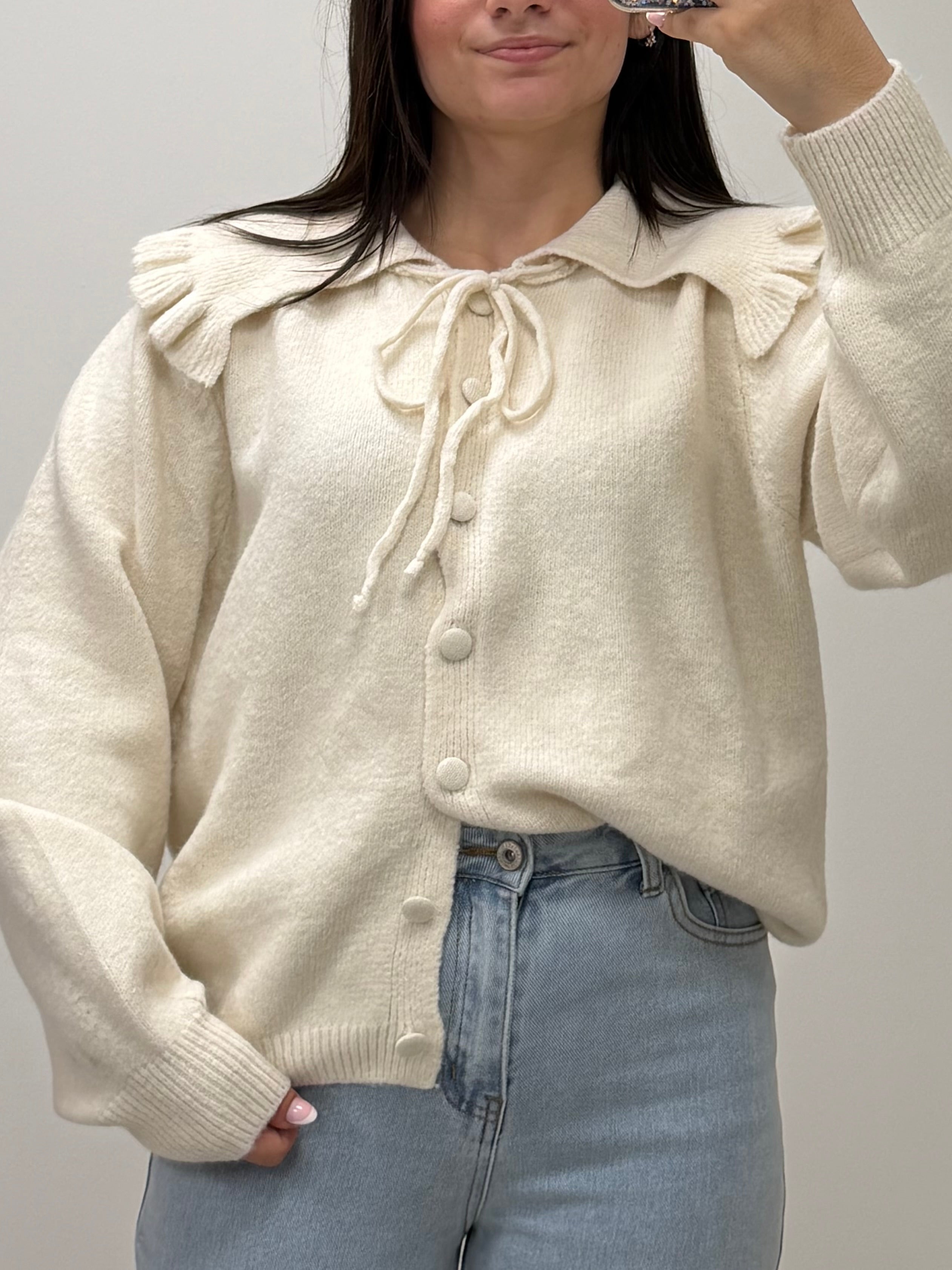 gilet cardigan ANNA écru dsclothes