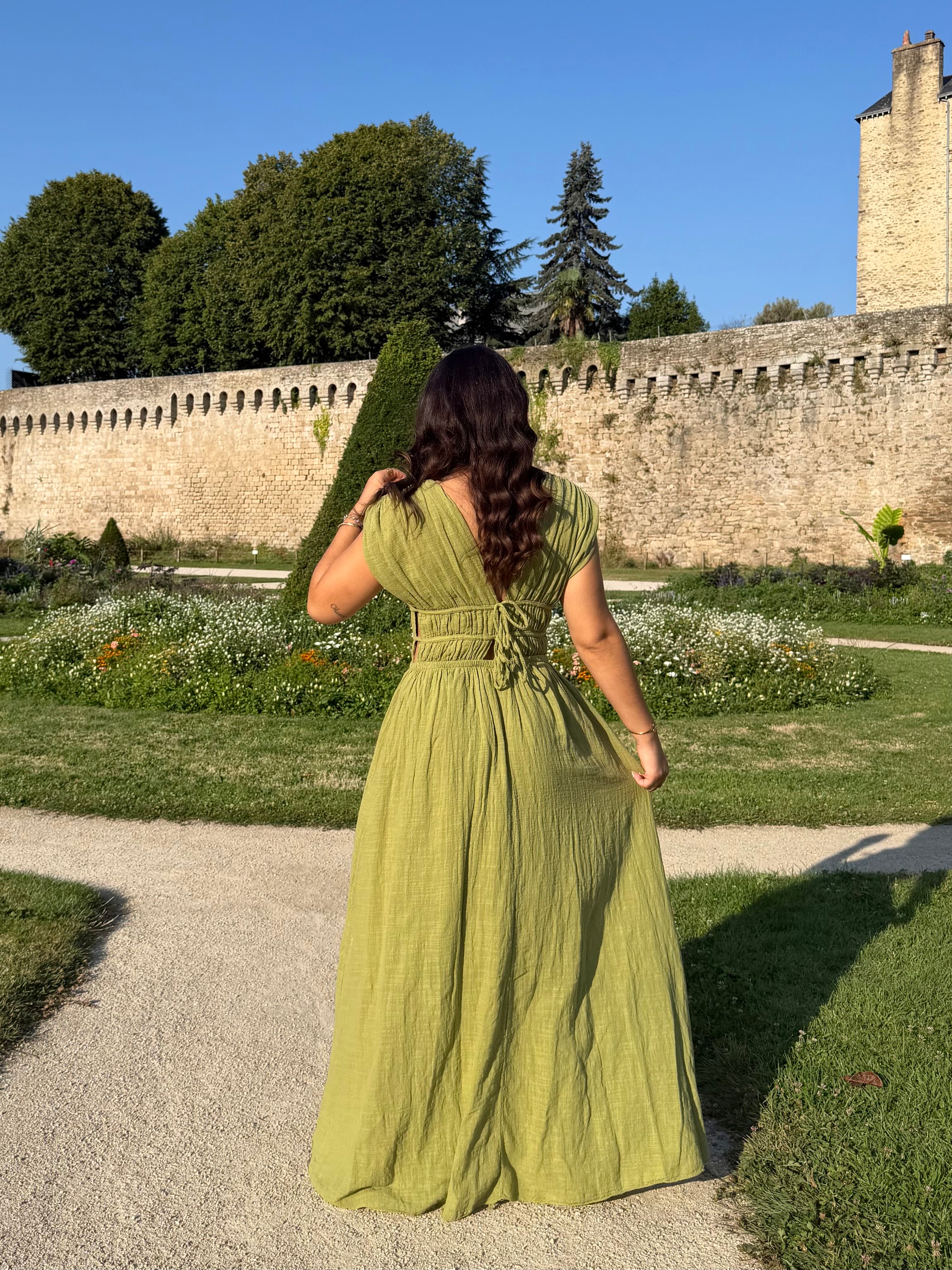 robe Robe MERIDA vert olive dsclothes