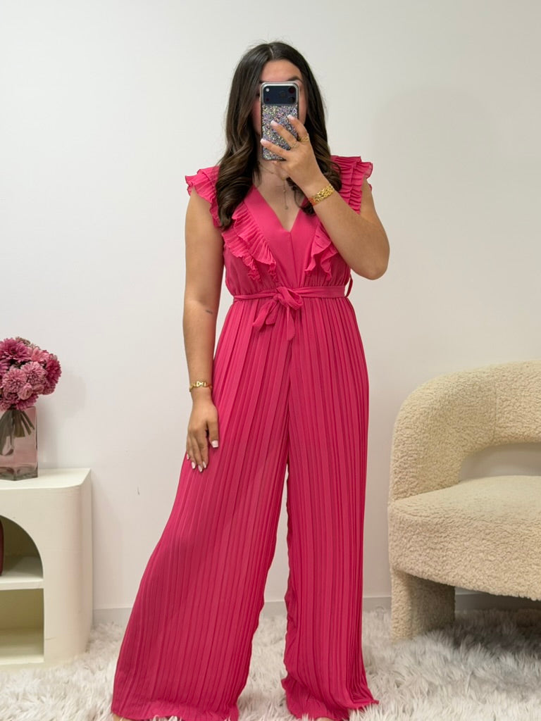 Combinaison pantalon LIOR fuchsia femme cérémonie - taille 34 à 42 - Ds'Clothes