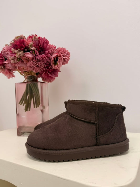 bottines fourrées marron