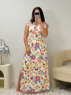 Robe longue Lydie en viscose soyeuse - vue face - Ds'Clothes