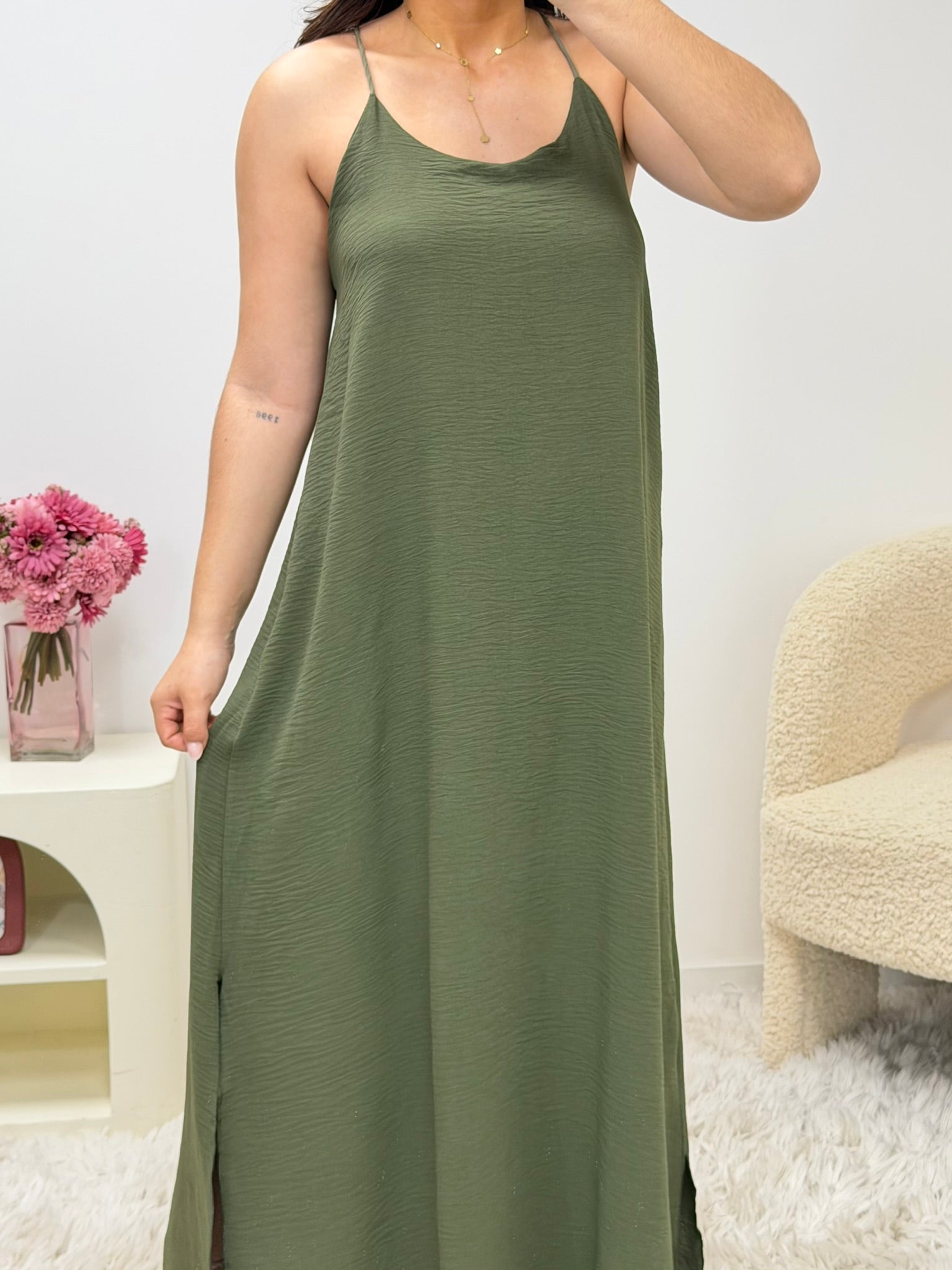 robe Robe LÉANE kaki dsclothes