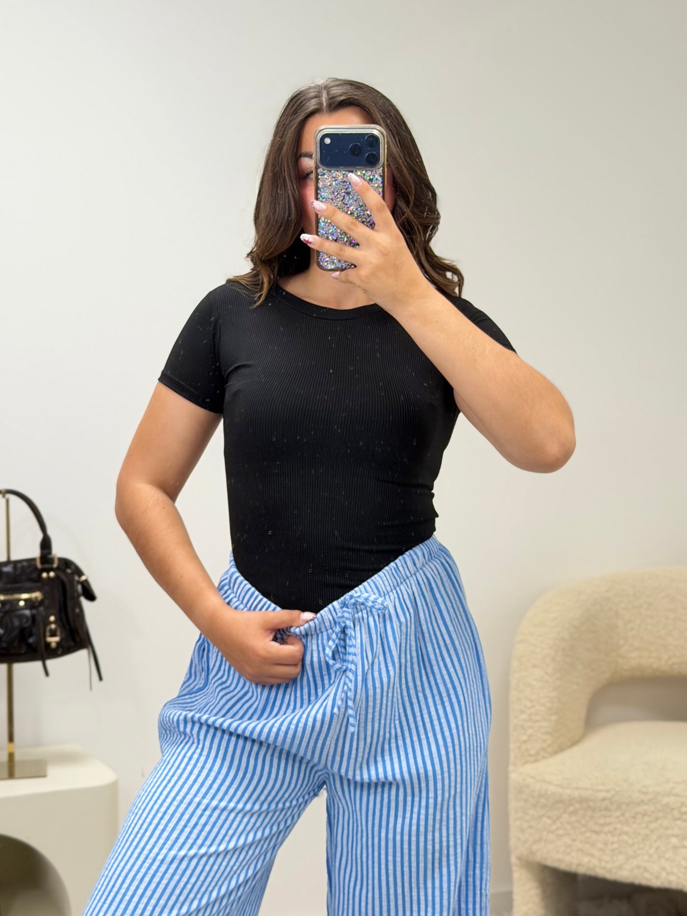 T-shirt Zoé noir en viscose stretch Ds'Clothes