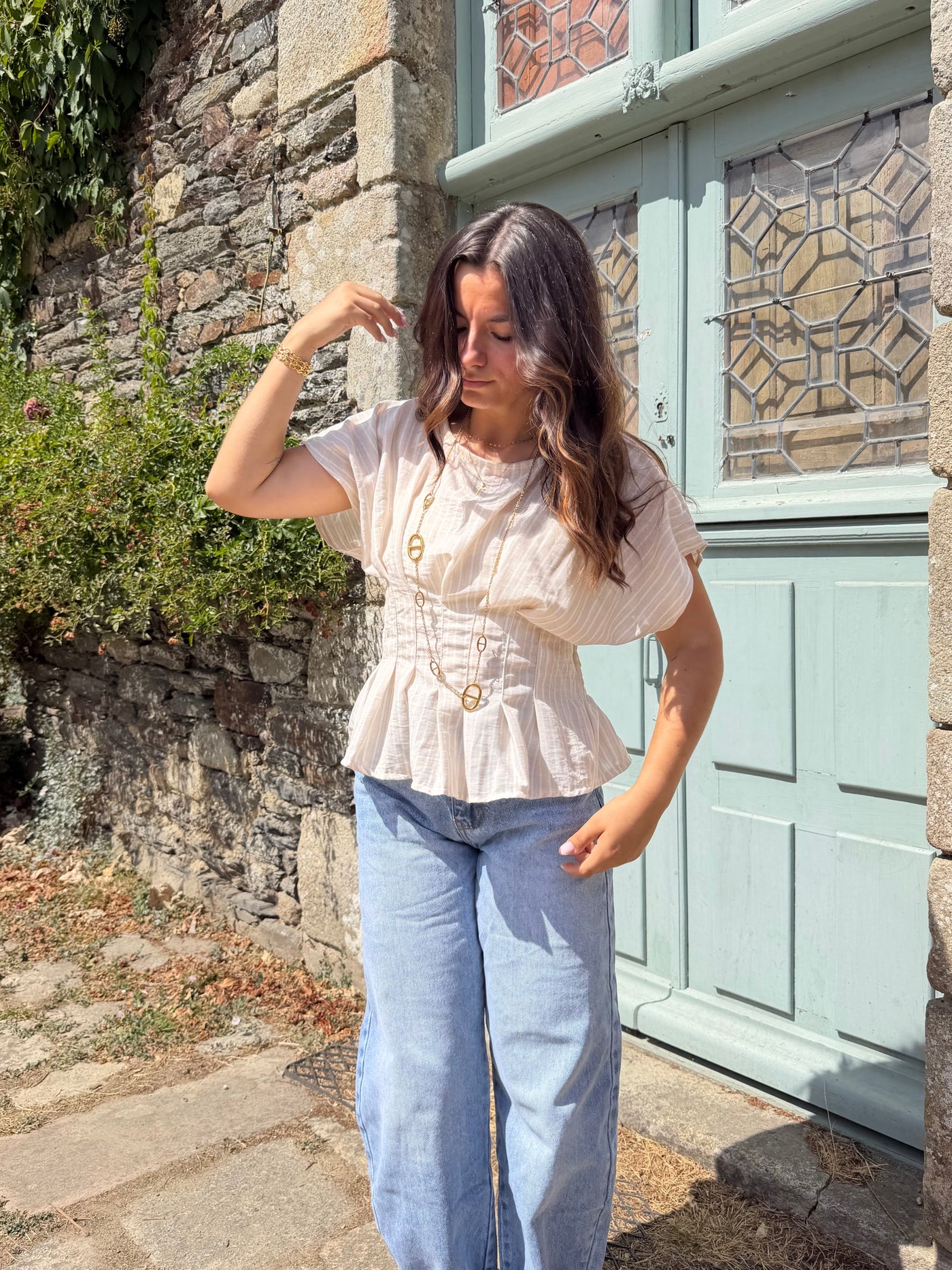 haut Blouse Cléa beige dsclothes