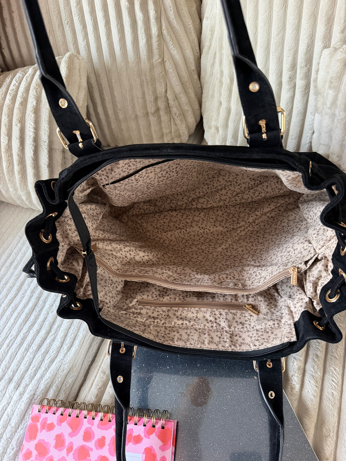 Sac LOLA XL suédine noir dsclothes