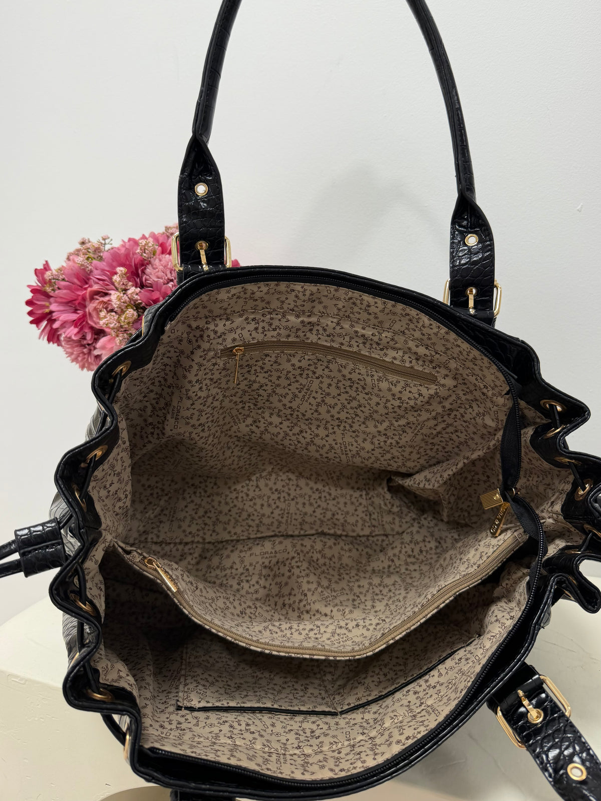 sac Sac LOLA XL croco noir dsclothes