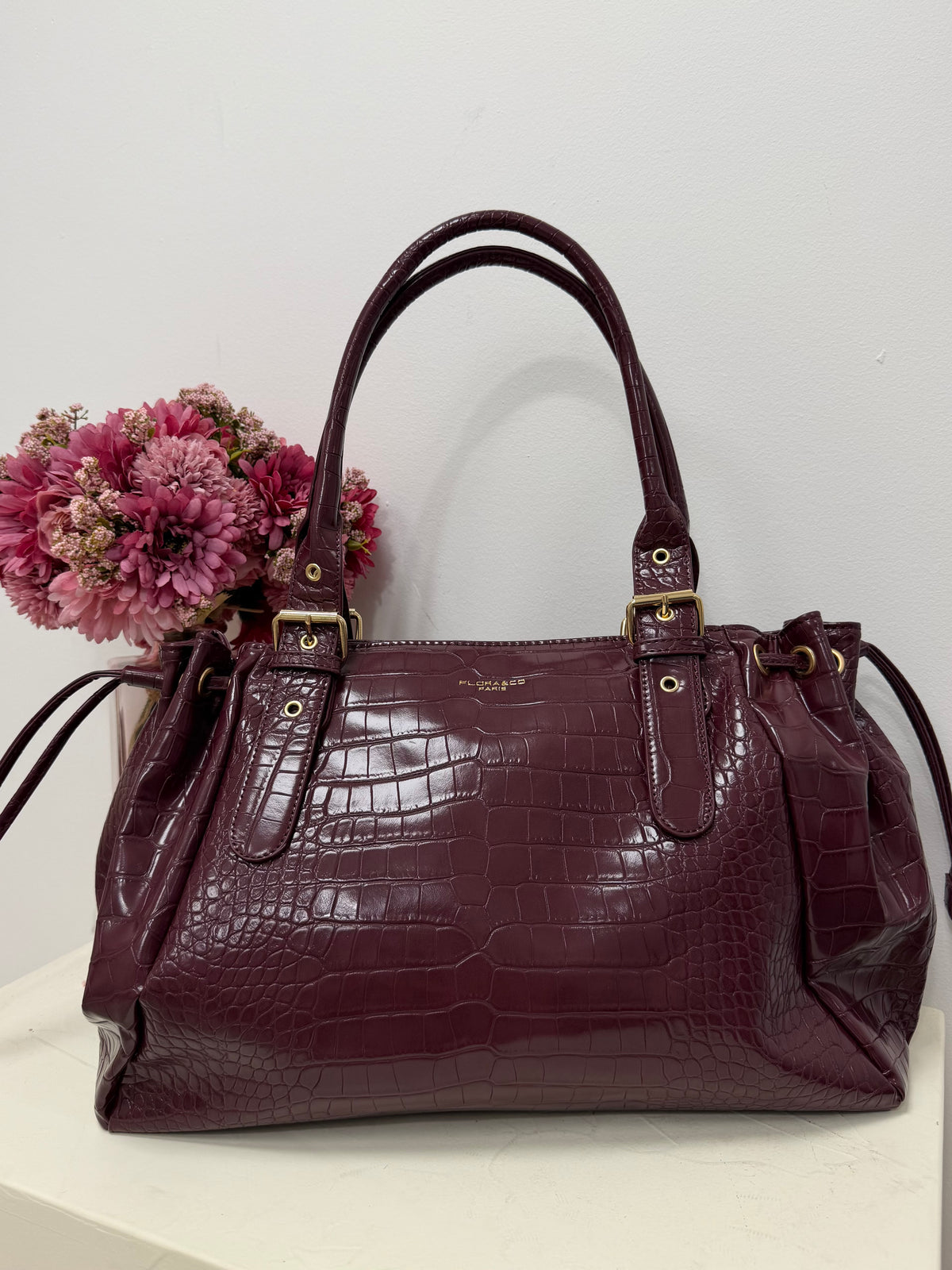sac Sac LOLA XL croco bordeaux dsclothes