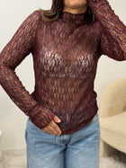 Top en dentelle ROMANE bordeaux dsclothes