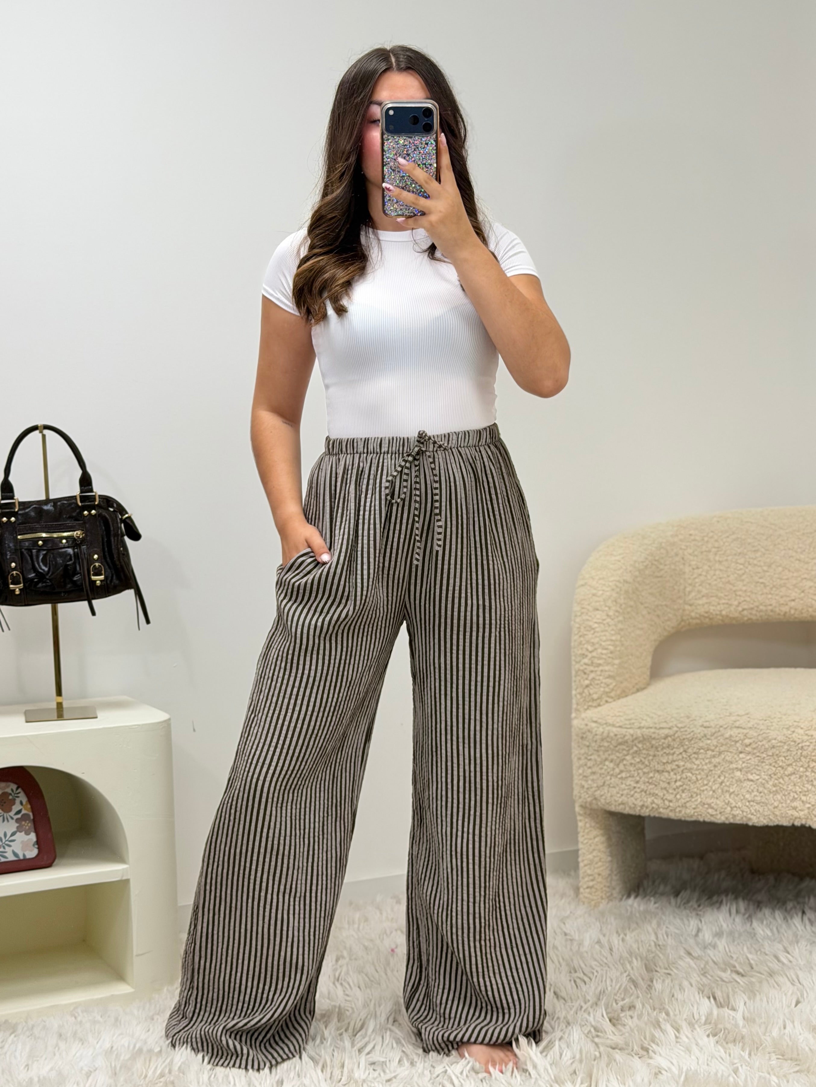 Pantalon Sandy marron en coton Ds'Clothes