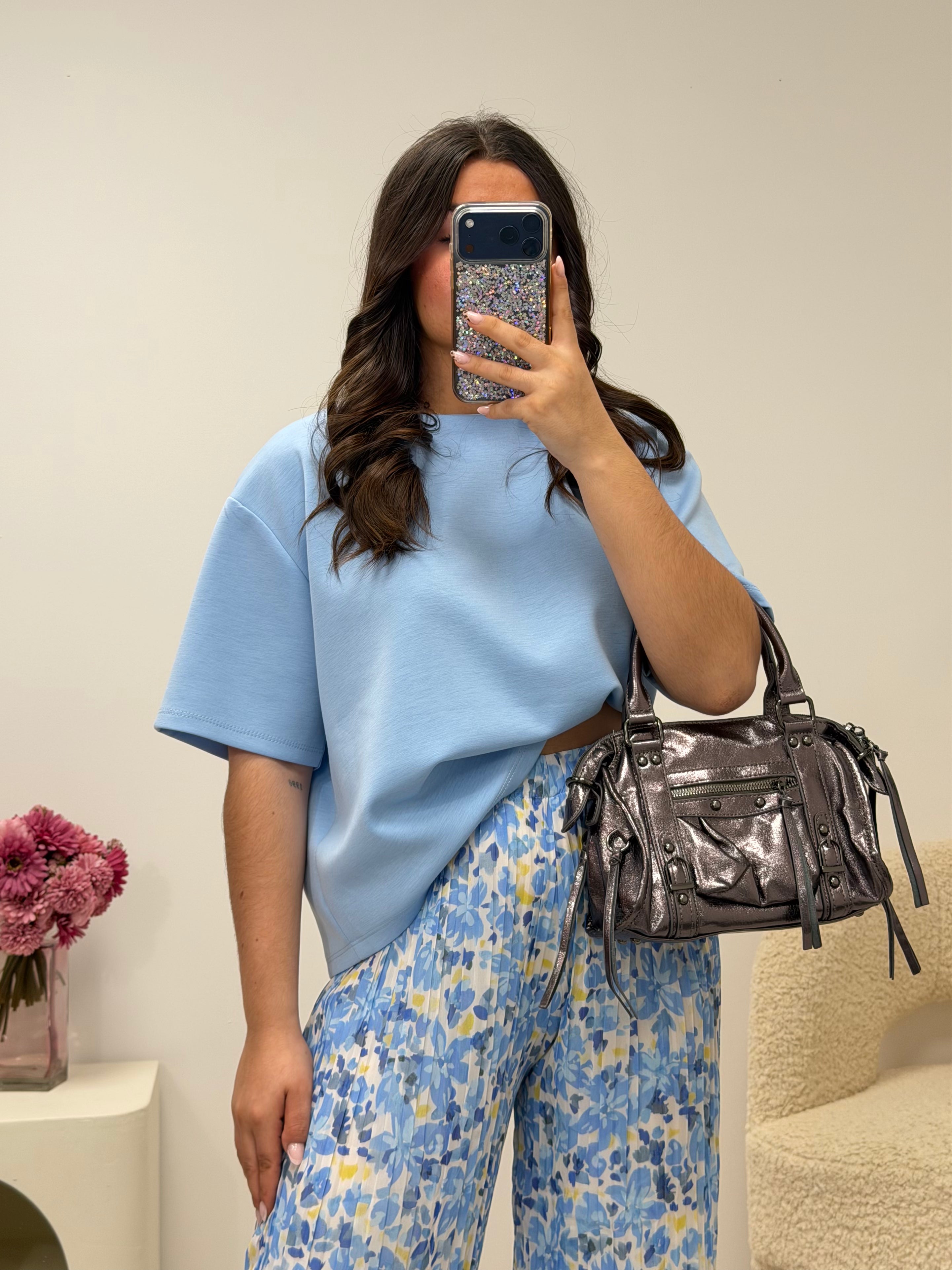 haut T-shirt RACHEL bleu ciel dsclothes