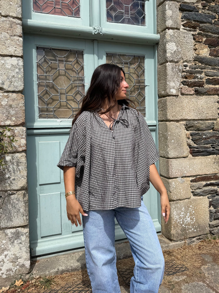 haut Blouse ALINE marron dsclothes