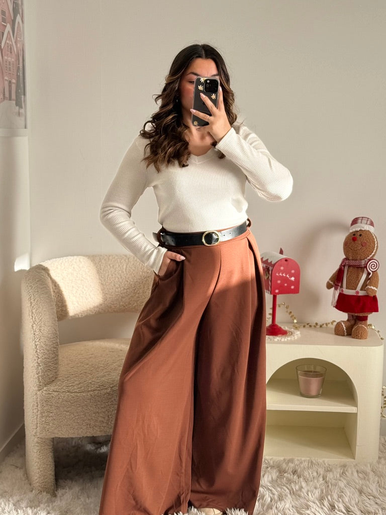 pantalon Pantalon Youna marron dsclothes