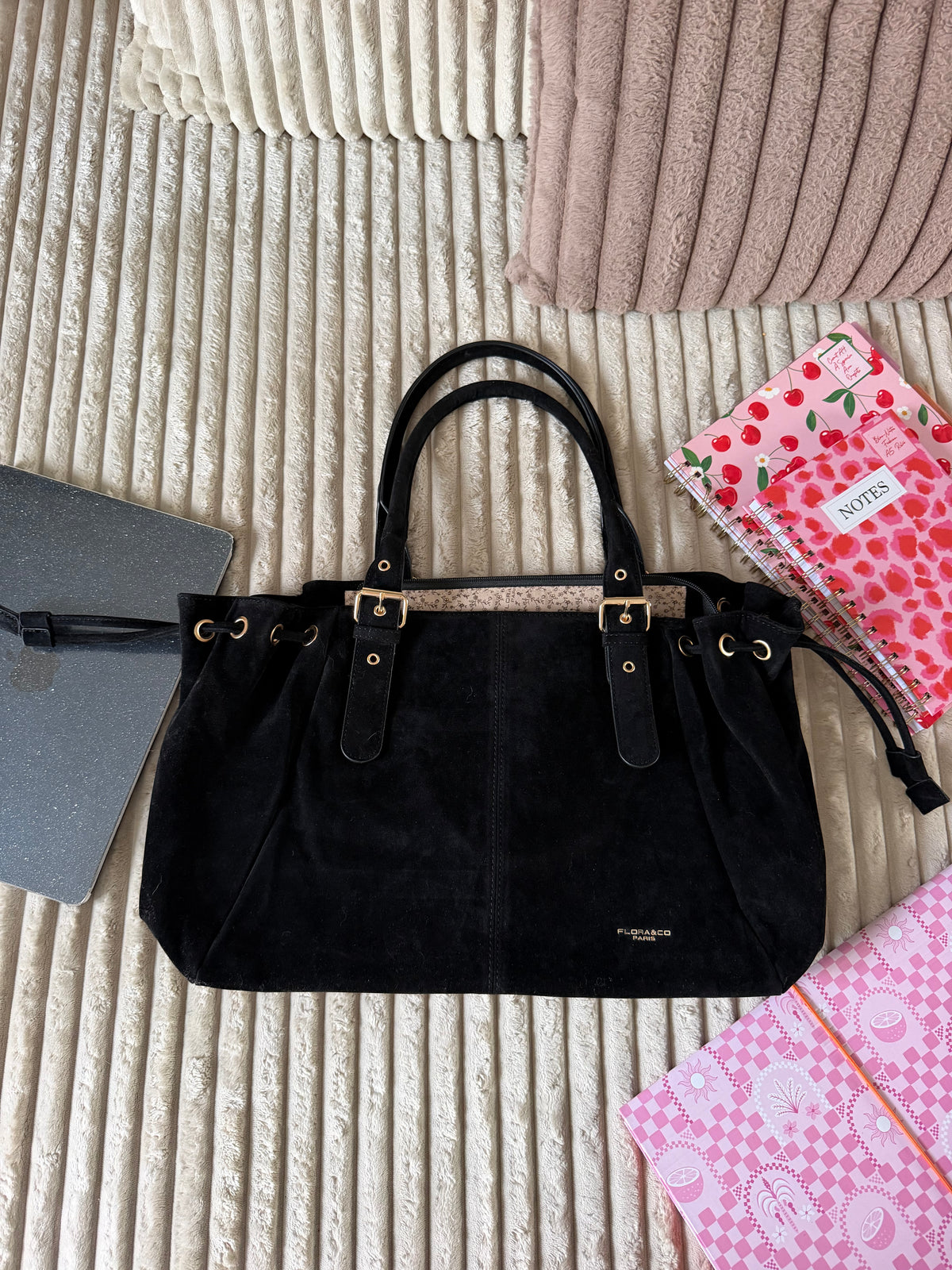 Sac LOLA XL suédine noir dsclothes