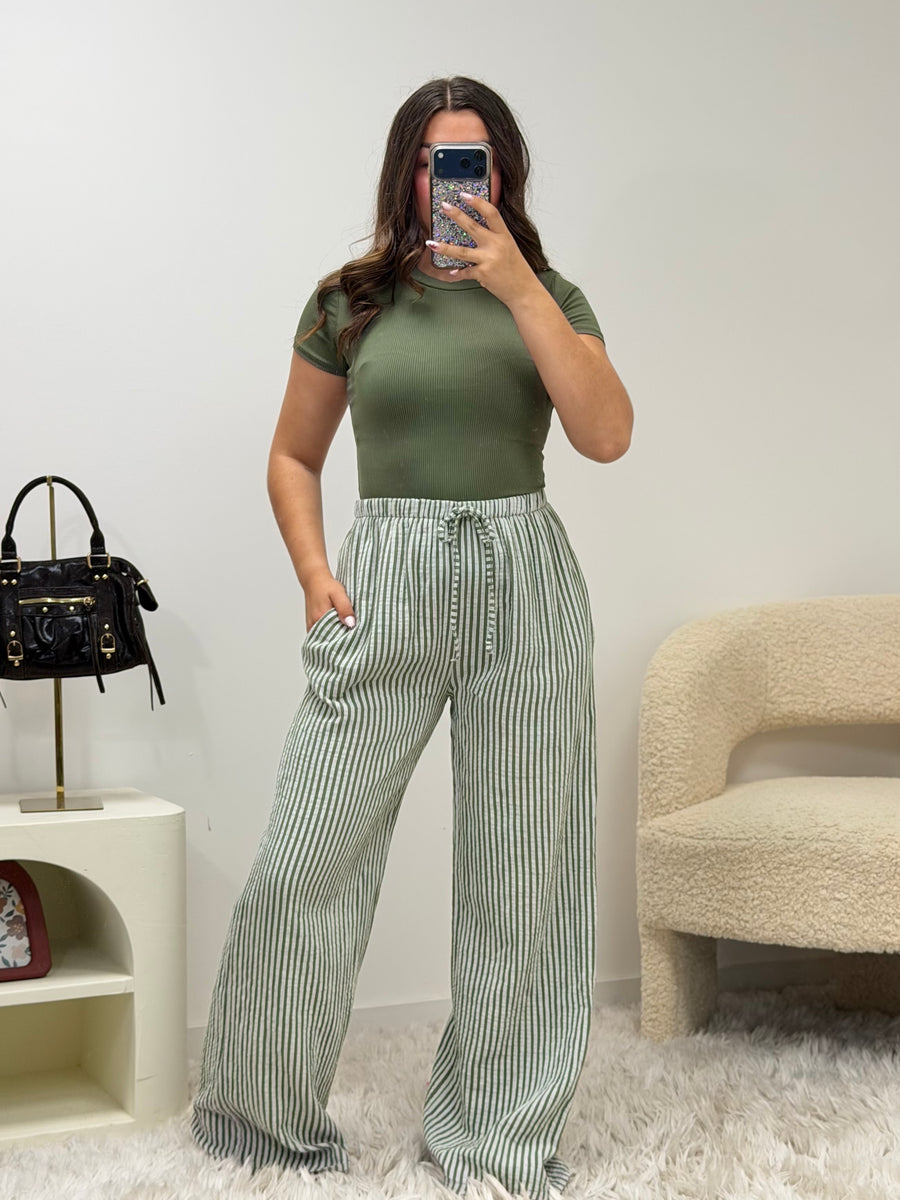 Pantalon Sandy kaki en coton Ds'Clothes