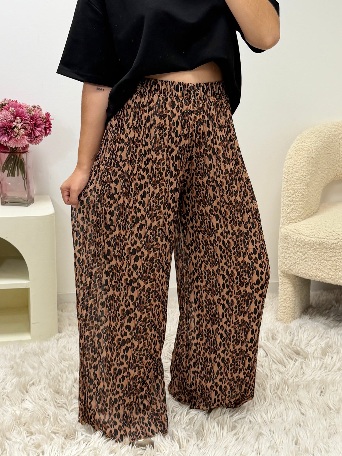 pantalon Pantalon MIRA Léopard Camel dsclothes
