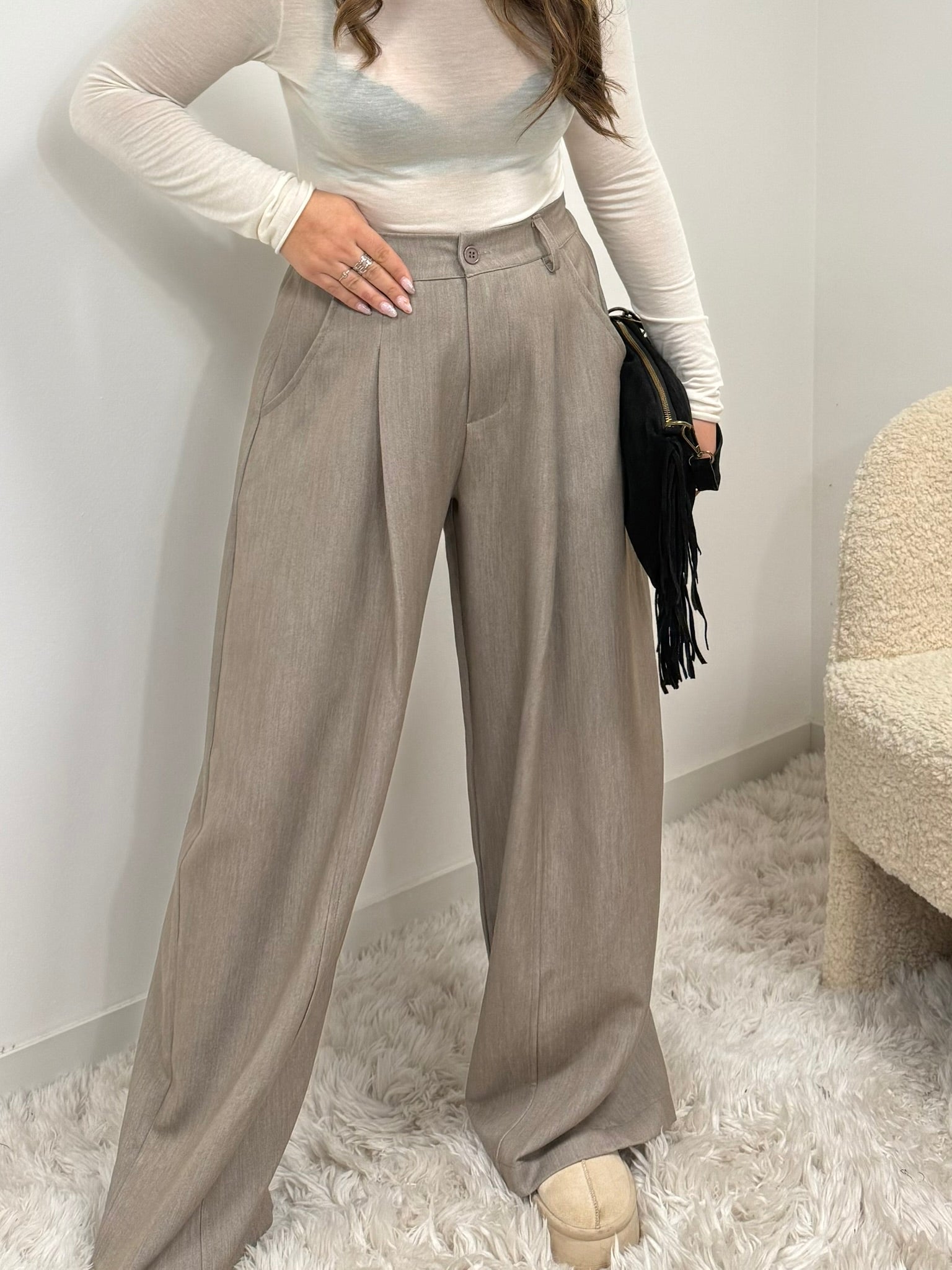 pantalon Pantalon ÉLISE taupe dsclothes