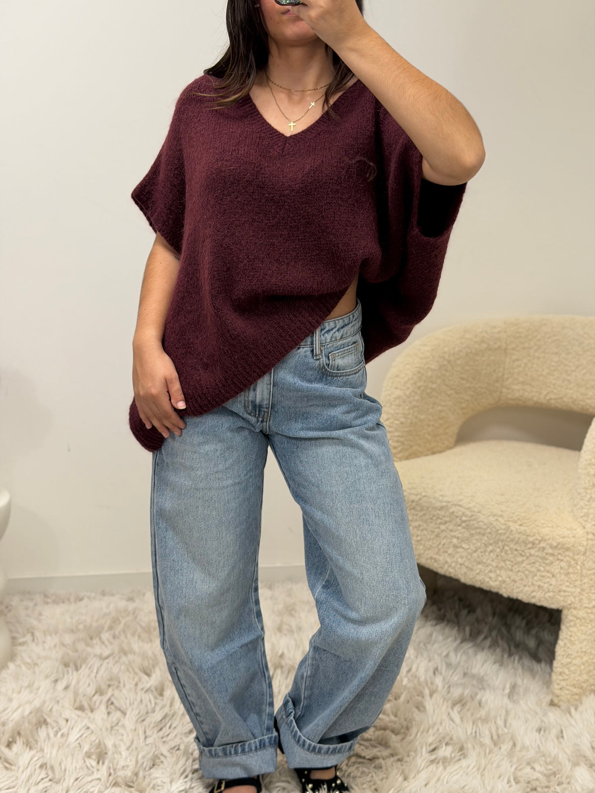 Pull VITTORIA bordeaux 🇮🇹 dsclothes