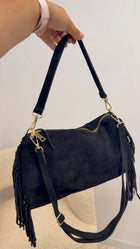 Sac AYA noir porté épaule - bandoulière réglable, fermeture éclair - Ds'Clothes