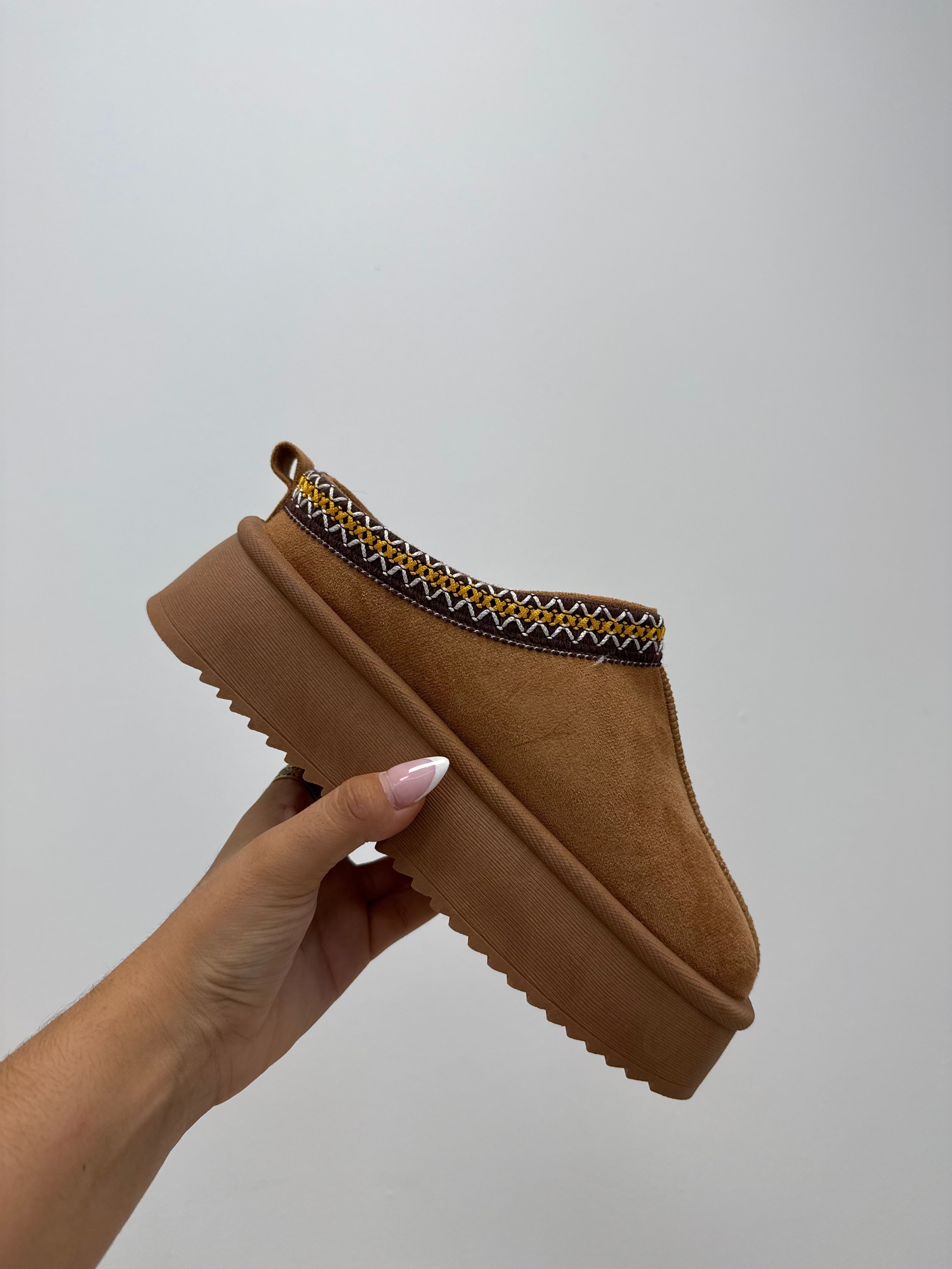 chaussures mules plateforme camel dsclothes