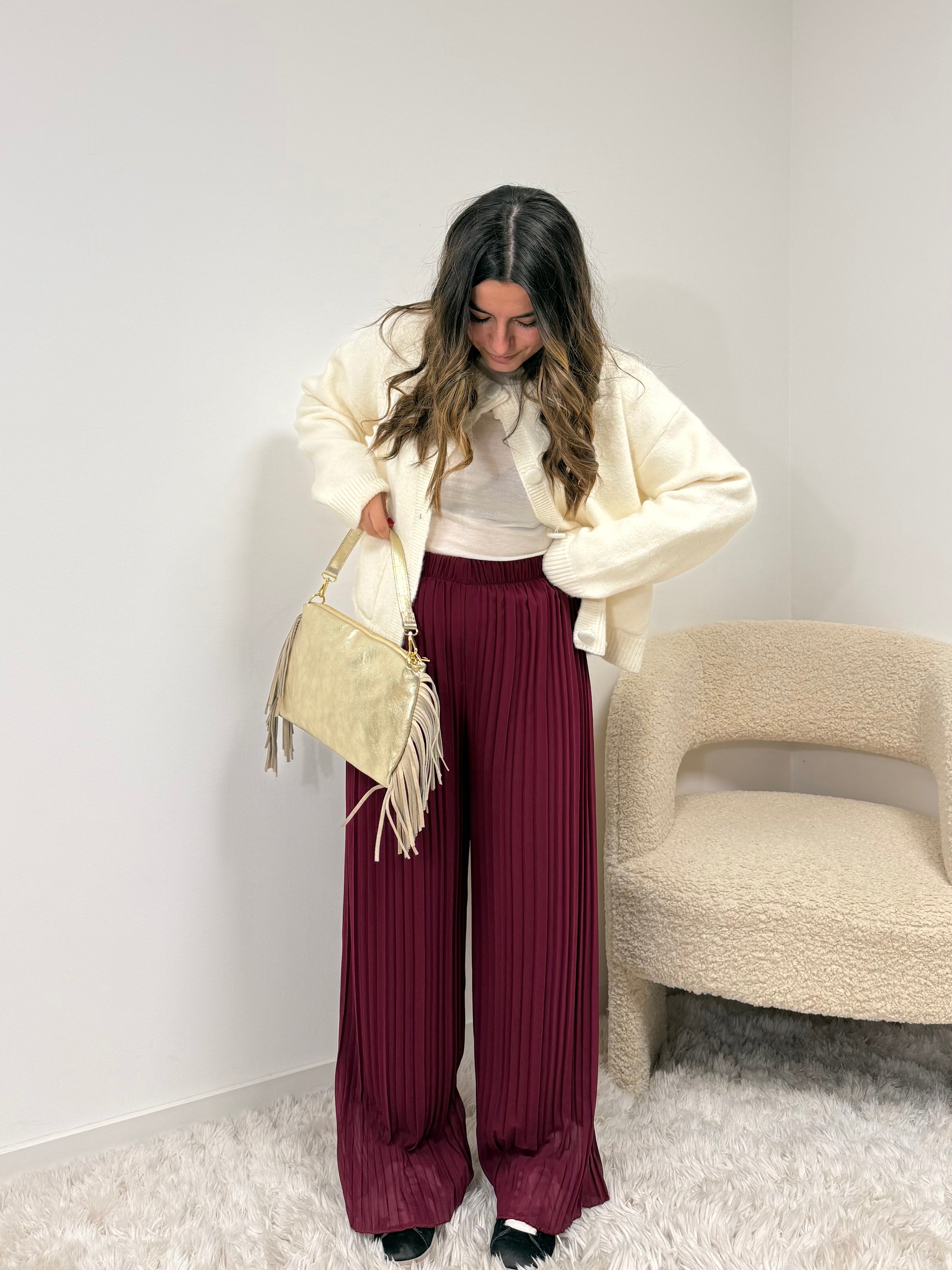 pantalon ROMY bordeaux